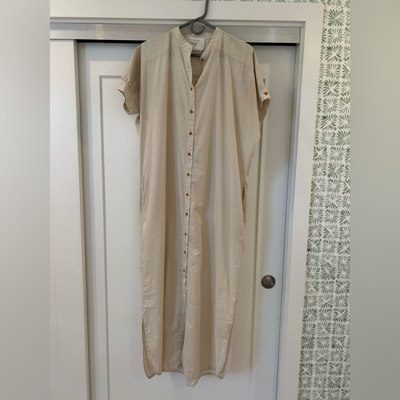 acacia swimwear Dresses & Skirts - Acacia swimwear Beige Button-Up Maxi Dress- size medium